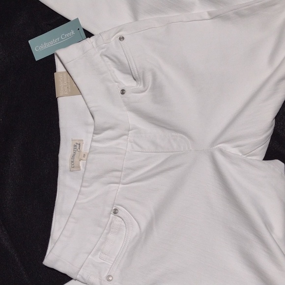 NWT Coldwater Creek White jegging style needed denim jeans size 10 petite - Picture 3 of 3